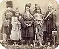 An 1865 photograph of Lezgins wearing Bashlyks and Kalpaks