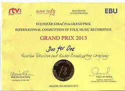 2013 Svetozar Stracina Grand Prix Diploma