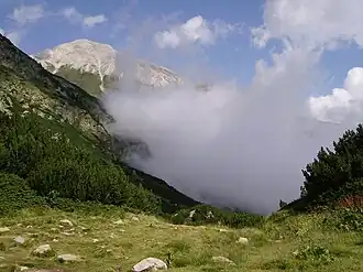 low clouds in a mountain