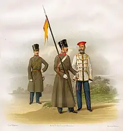 Chief Officer and Private in marching uniform, Private in everyday uniform (1855–1857)