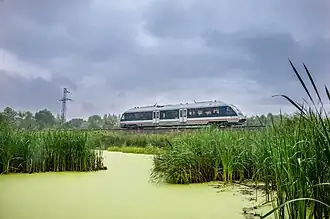 Rail bus PESA 620M-006 near Smorodyne station