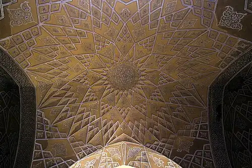 A ceiling inside the Āmeri House.