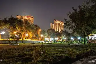 Palestine Hotel and Ishtar Hotel from Baghdad Corniche