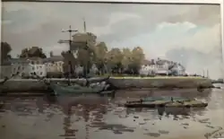 A Boat at High Tide, St. Valery-sur-Seine (1910), private collection