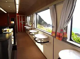 Dining car window