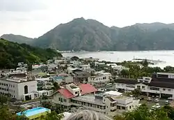 The main settlement on Chichijima