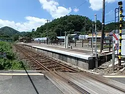 Crossing in front of station