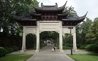 Paifangs at the West Lake, Hangzhou, China.