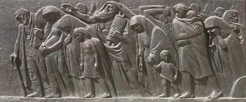 The Last March (1976), bronze, part of the Yad Vashem memorial to the Warsaw Ghetto Uprising