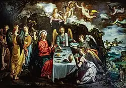 Christ served by angels in the desert (1616)