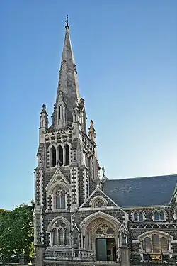 Image 47Knox Church, a Presbyterian church, in Dunedin. The city was founded by Scottish Presbyterian settlers. (from Culture of New Zealand)