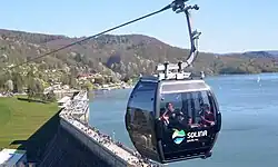 Cableway over the Solina Dam.