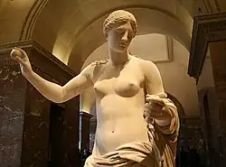 Restored surface on the Praxitelean figure by François Girardon