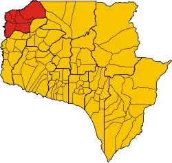 District location in Siem Reap Province