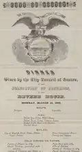 Detail of menu from dinner given by Boston City Council, 1848