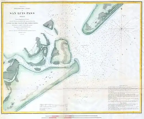 San Luis Pass at Brazoria and Galveston counties
