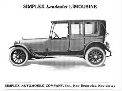 1916 Simplex Crane Model 5 - Landaulet Limousine