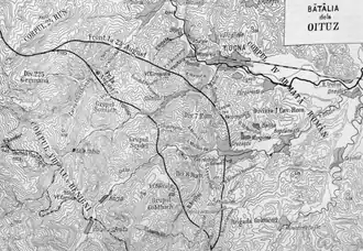 Map of the Battle of Oituz