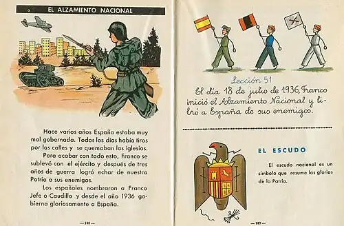 coup in later Francoist schoolbook