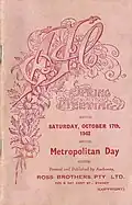 1942 AJC Metropolitan Handicap racebook front cover