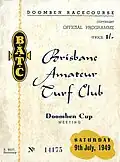 1949 BATC Doomben Cup racebook front cover