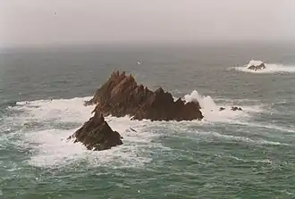 Rocks near the island