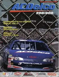 The 1997 AC Delco 400 program cover, featuring Dale Earnhardt Jr.