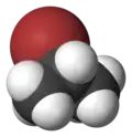 Spacefill model of 2-bromopropane