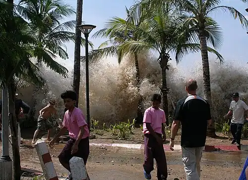 Image 43Tsunami in Thailand at 2004 Indian Ocean earthquake and tsunami, by David Rydevik (from Wikipedia:Featured pictures/Sciences/Geology)