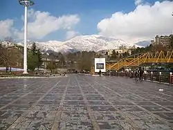 Mount Tochal seen from Mellat Park