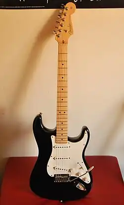 2009 "American Standard" Stratocaster with two-point tremolo system and truss-rod adjustment at neck