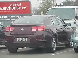 2013 Korean-built "Holden" Malibu, otherwise marketed internationally as a "Chevrolet"