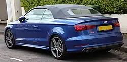 2015 Audi S3 Cabriolet rear view (8V; pre-facelift)