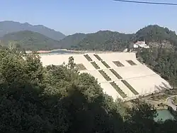 The dam of Andi Reservoir.