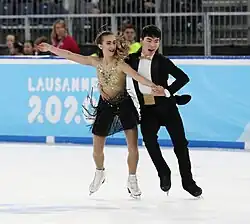 Katarina Wolfkostin and Jeffrey Chen at Ice Dance