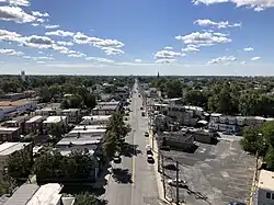 View of downtown Gloucester City from the Walt Whitman Bridge