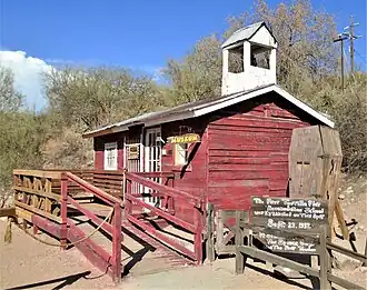 The town's museum is a replica schoolhouse on the site where the first school opened in 1932.