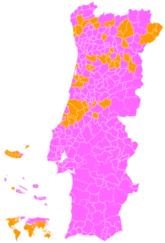 Strongest party by municipality