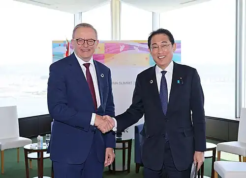 Albanese with Japanese Prime Minister Fumio Kishida in 2023