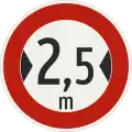 242-2,5 – Maximum width (formerly used )