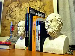 Two busts used as bookends