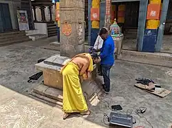 3D scanning of the Yelahanka 1440 CE Hanumanta Devara Garudakamba inscription