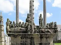 The west face with the Entombment and the Resurrection