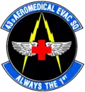 Patch of the 43d Aeromedical Evacuation Squadron from April 1997 to April 2007.