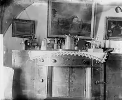 In situ interior, Schenck House, 19th century. Brooklyn Museum