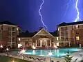 Concord Park apartments during an electrical storm