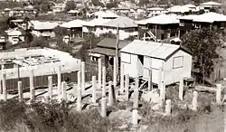 80 St Johns Ave under construction 1948. Ex army hut used as temporary accommodation.