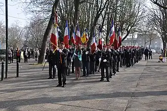 the 9th Parachute Chasseur Regiment at Laval, Mayenne for the general assembly in March 2012.