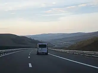 A10 motorway and the hills of Transilvania