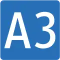 Motorway A3 shield}}
